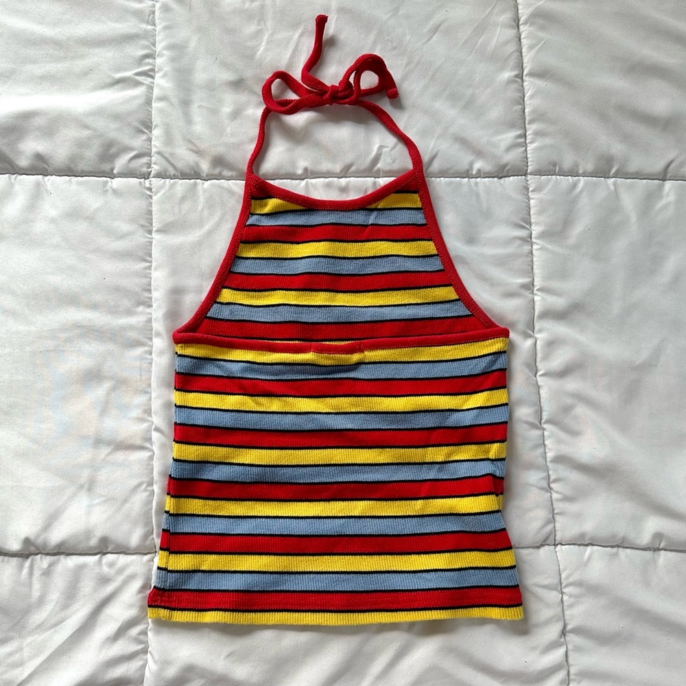 Brandy Melville Striped Halter Top - Picture 2 of 3